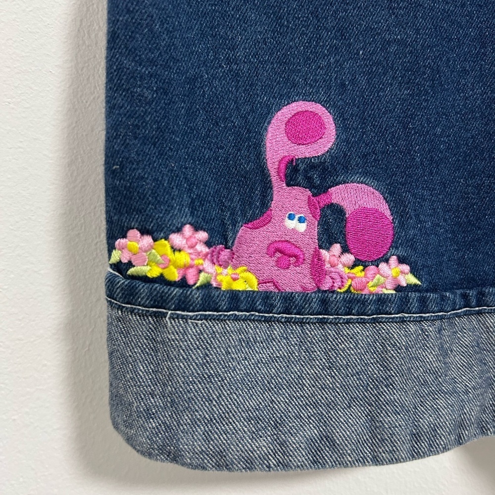 Vintage Charming Kids Denim Overalls with Embroidery - Picture 4 of 7